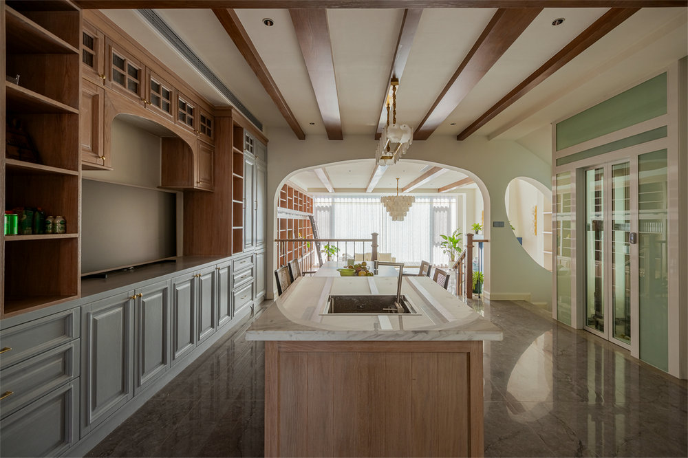 長源假日港灣別墅現代美式風格別墅裝修效果圖