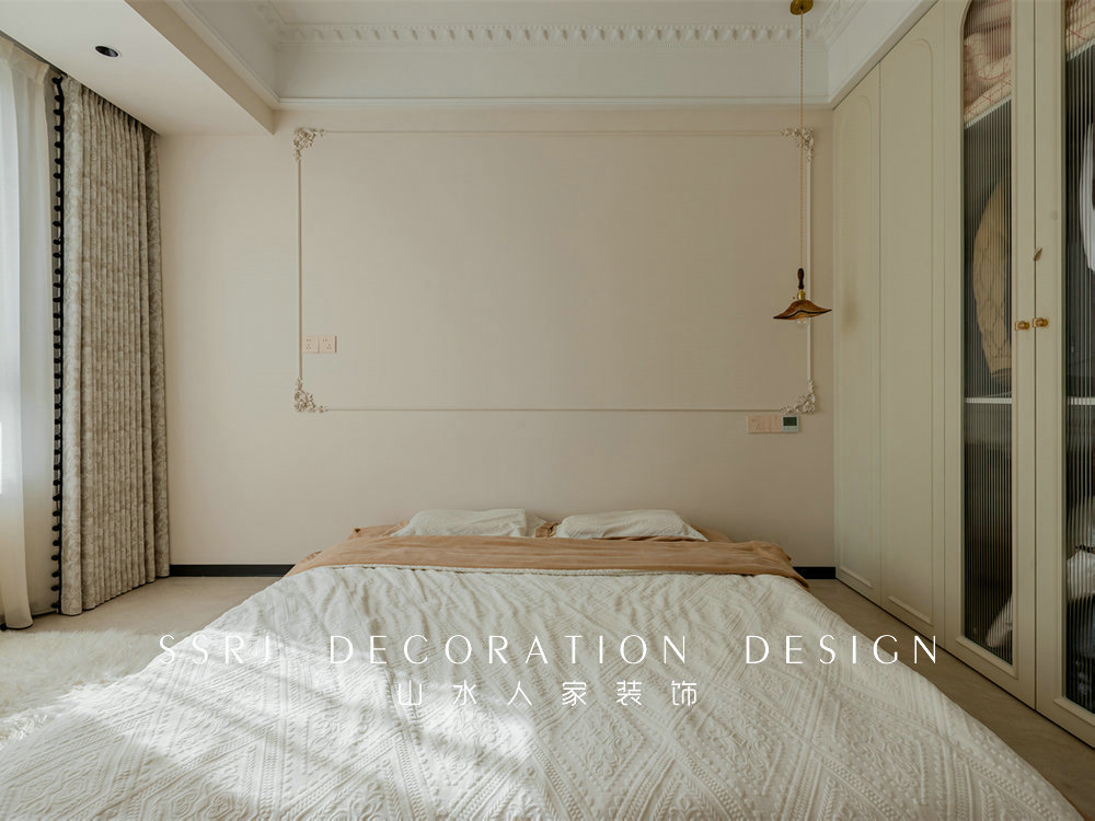 華僑城紅坊128平奶油法式風格裝修效果圖