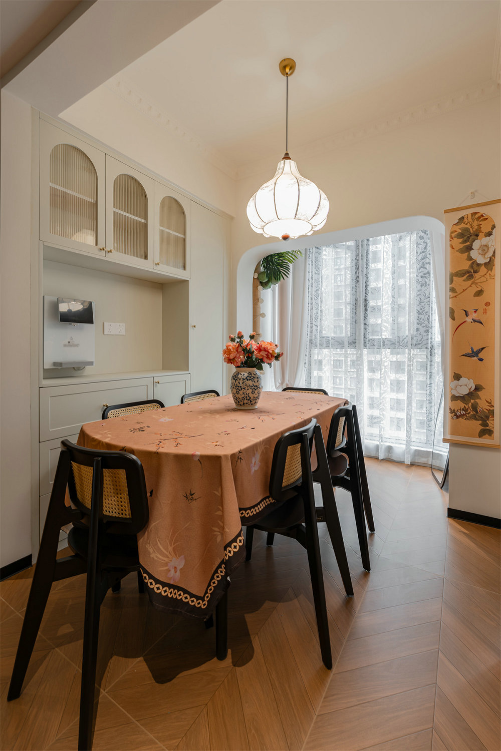 大華鉑金酈府110平中古風格裝修效果圖