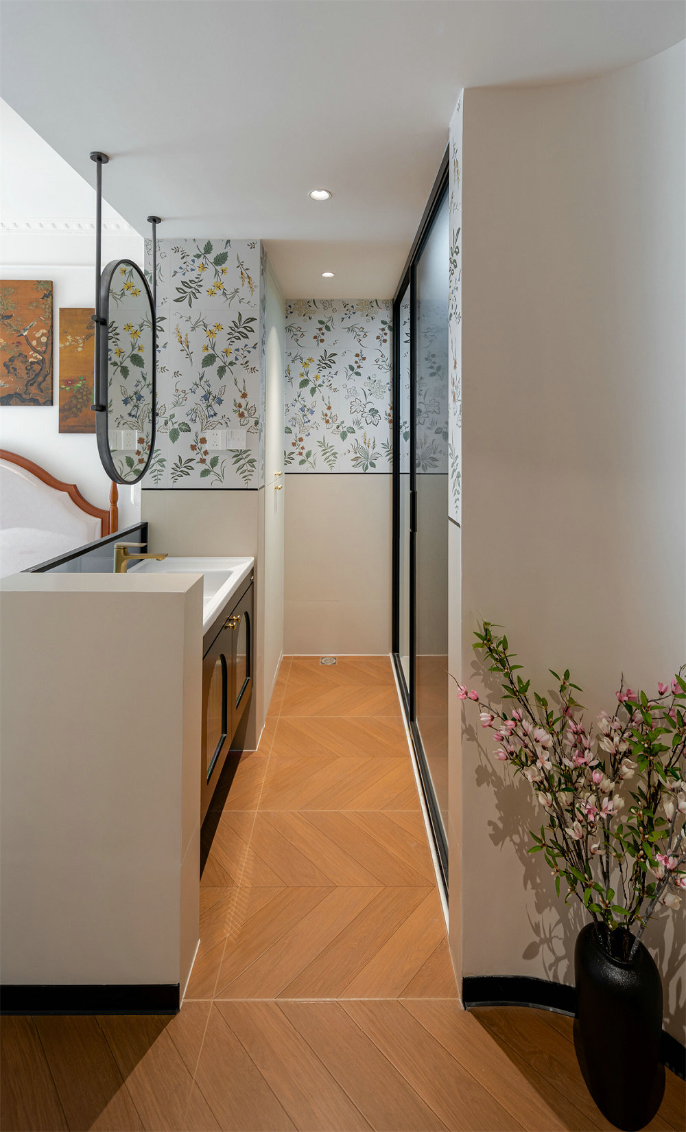 大華鉑金酈府110平中古風格裝修效果圖