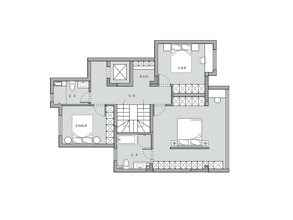 花山印象240平現代輕奢風格別墅裝修效果圖