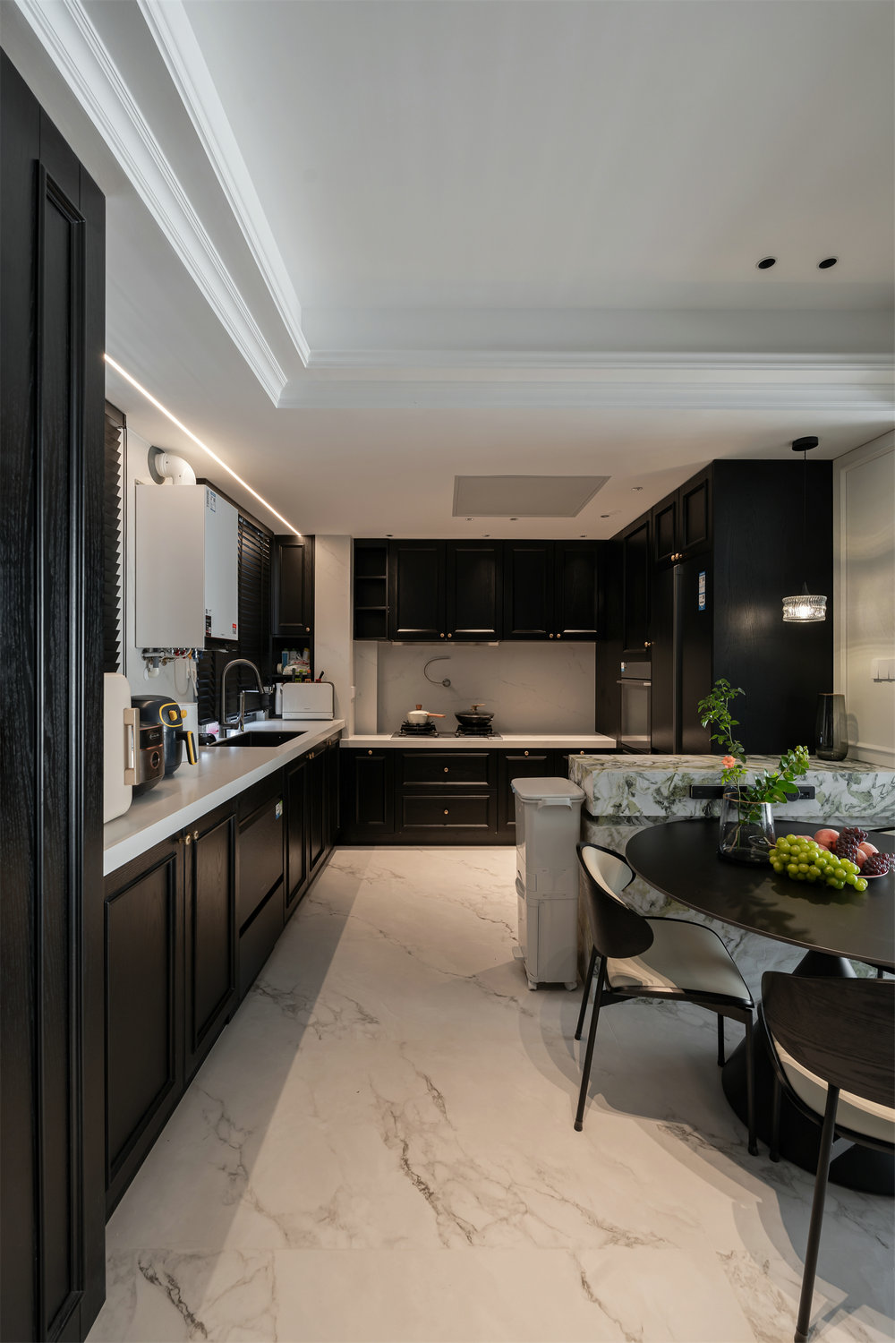 華僑城紅坊右岸140平法式香奈兒風格裝修效果圖