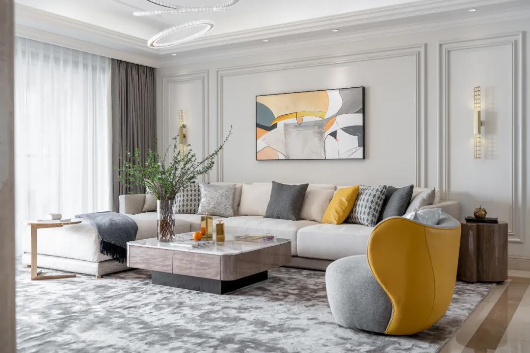 光谷新世界現(xiàn)代輕奢風格裝修效果圖